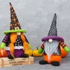 Party Supplies Halloween Gnomes Decorations Handmade Plush Witch and Wizard Doll Table Ornament Kids Gift XBJK2108