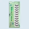 10 par falska ögonfransar Dramatiska ögonfransar Handgjorda Criss-Cross Fake Eyelash Extension Natural Long 3D Mink Lashes Maquiagem