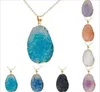 natural irregular crystal necklace mix color