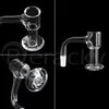 Twee Stijlen Roken Volledige Weld Afgeschuinde Rand Terp Slurpers Blender Stijl Naadloze Quartz Banger Met 20mmOD Glazen Knikkers Schroef Sets Voor Water Bongs Dab Rigs