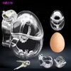 Massage Items Egg Shape Male Chastity Device Cock Cage Lock Fully Restraint Penis Ring Scrotum Dildo Bondage Sexy Toys For Men Adult Games 18+