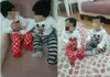 Macacões de bebê manga comprida algodão bebê menina roupas dos desenhos animados bebê menino romper + chapéu + calça conjuntos de roupas recém-nascidas
