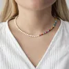 Colorful Bohemian Pearl Pendant Beads Necklace Chokers Fashion Women Necklaces Collar Summer Jewelry Will and Sandy