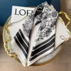 Whole luxury brand 100 silk small streamer women scarves 50x50cm geometry womans headband square scarf no box a88a5634829