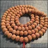 Autres perles en vrac Bijoux 108pcs Vajra Bodhi Rudraksha pour faire de la méditation Mala Prière Bouddhisme tibétain Collier Bracelets Aessories 904 D