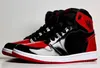 2023 Authentic Release 1 High OG Bred Patent Shoes 1S Omega Psi Phi Hombre Mujer Outdoor Skateboard Sports Sneakers con caja original 555088-063