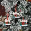 In Stock Quarantine Personalized Christmas 2021 Decoration DIY Hanging Ornament Cute Resin Snowman Pendant Social Distancing Party