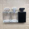 100ml Square Empty Transparent Black Essential oil Perfume Bottle With Fine Mist Spray for Aromatherapy Cosmetic SN2688