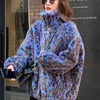 Lautaro Winter Oversized Colorful Leopard Print Faux Fur Coat Kvinnor Långärmad Zip Up Warm Soft Fluffy Jacket Korean Fashion 211019