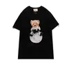 22s Beverly Hills Cherry Designer Tops T-shirt Mens mode lyxkläder Kort ärm Mans kvinnor Punk Bear Print Letter Summer 281F