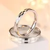 Moda casal anel puro 925 prata esterlina para mulheres homens clássico reticulado jóias fosas presentes 220216