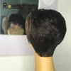 Kurze Pixie geschnitten Bob Straight Human Hair Perücken Remy Brasilianische Spitze Front natürliche Perücke für schwarze Frauen2421694