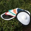 25cm 와이드 브림 대형 해변 S 여성 대형 밀짚 UV 보호 접이식 태양 그늘 모자 전체 드롭