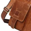 Handväskor Vertikala män Äkta läder Male Märke Design Leather Office Briefcase Stora Business Travel Men's Messenger Bag