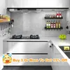 Joybos Keuken Opslag Plank Wandmontage Spice Racks Ruimte Aluminium Multifunctionele Punch-Free Kichen Organizer 211112