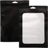 100st / lot luktsäker luktfri väska matpåse återförslutbar tomma aluminiumfoliepåsar med fönster