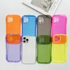 Premium fluorescens Slim midja transparent stötsäker TPU -telefonfodral för iPhone 13 12 11 Pro Max Mini XR XS X 8 7 6 Plus Huawei P20 P30 P40 Mate20 Mate30 Mate40 Nova8se