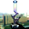 Rainbow Glass Bong Downstem Perc Hookahs Shisha Tjock Glass Water Bongs Rökrör Huvudsakliga DAB -riggar med 14 mm skål