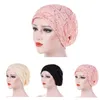 Thin lace summer turban muslim hats solid cotton hijab caps elegant lady turbantes bonnet arab wrap head hijab femme musulman