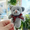 Mini ours en peluche pour fille, 8CM, pendentif en peluche avec nœud papillon, Animal mignon, doux, cadeau mignon