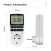 Elektronischer digitaler Timer-Schalter, Küchensteckdose, 24/7 Tage, programmierbare Zeitschaltuhr, EU/US/FR/UK/AU-Stecker, Timer