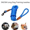 Hond leiband grote touw duurzaam lopen grote kraag versterken tractie harnas ronde nylon medium huisdier lead 210729