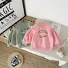 New Pink Green Winter Warm Clothes Girls Sweater Kids Plus Velvet Toddler Teens Tops Thicken Children Cute Good Quality Christma Y1024