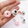 Drôle mignon pain beignets café balancent boucles d'oreilles résine Unique vacances fête bijoux pour femmes fille créatif nourriture boucle d'oreille beau cadeau