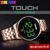 SKMEI Simple hommes montre numérique mode écran tactile lumière LED affichage 30M étanche StainlSteel bracelet erkek kol saati 1579 X0524