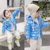 아이들의 착용 아기 겨울 아래로 자켓 코트 소년 소녀 옷 고품질 따뜻한 후드 겉옷 1-5 세 어린이 의류 211025