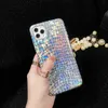 Casos de gradiente a laser de verão Bling Casos de gradiente holográfico colorido holo crocodilo de couro macio de couro para iPhone 14 13 12 mini 11 Pro xs max xr x 6 6s 7 8 Plus