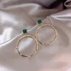 2021 Корея дизайн мода ювелирные изделия простые большие круглые зеленые текстуры акриловые серьги для женщин подарок