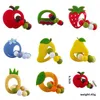 Naturalny żel krzemionkowy Owoce Pierścień Owoce Do Baby Health Care Accessions Afrant Palce Zabawki Do ćwiczeń Kolorowe Silicon Zroszony Socia