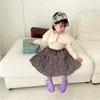 spring children's skirts girls floral chiffon pleated skirt baby girl cloth 210515