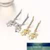 Stjärnor Long Stud Örhängen Authentic 100% 925 Sterling Silver Örhängen För Kvinnor Zircon Brincos Örhängen Earringar Smycken Gift M2912 Fabrikspris Expert Design Kvalitet