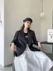女性のスーツのブレザーZCSMLLテクスチャ黒ブレザー女性デザイナージャケット2021の高ファッションコートリボンエレガントな秋の服