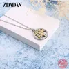 Zdadan 925 فضة شجرة ذهبية من الحياة القلائد للنساء الحلو الأزياء والمجوهرات هدية