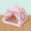 Kennele Pensje Pet Cat and Dog Bed Tent House Mat Oddychany hamak księżniczka koronka Kittak