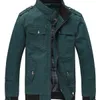 春の冬の男性の100％純粋な綿のジャケットスタンド襟のメンズジャケットとコートファッションのカジュアルなアウターウェア