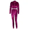 Tweedelige Club Winter Outfits voor Dames Trainingspak 2 Stuk Sets Womens Joggers Sweat Suits Matching Sets Lounge Wear 22433P 210712