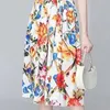 Mode Designer Runway Sommerkleid Frauen Square Kragen Viktorianische Vintage Casual Blumendruck Kleider Plus Größe 2XL 210421