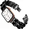 Denim Chain Leather Watch Strap for Apple Bands 44mm 40mm 42mm 38mm Resin Metal Watchbands iWatch Series 6 5 4 3 2 SE