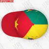Cameroun Baseball Caps 3D Nom de nom personnalisé Équipe Logo CM Chapeaux CMR Country French Cameroun Nation Camerounian Flag Headgear1271111