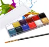 Fit Colors 12Colors Seguro Crianças Face Pintura Definir À Prova D 'Água Arte Corpo Pintura A óleo Maquiagem Tatuagem Dia das Bruxas Festa Fantasia Beleza