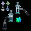 Newest 25mm quartz banger with spinning carb cap terp pearls 10mm 14mm 18mm Male Female Domeless Nail 4mm banger for dab rig bong