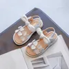 Ours Leader Enfants Filles D'été Sandales De Mode Bébé Fille Bowtie Princesse Chaussures Toddler Doux Casual Mignon Appartements Chaussures 210708