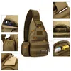 Tactical shoulder bag for men,Military Molle chest bag,outdoor waterproof sling backpack, hunting sport climbing bags with USB Q0721