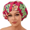 Mode Satin Bonnet för Curly Hair Women Sleep Cap Nightcap Sleeping Ankara Justerbar Headwrap Hat