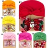 Christmas baby bows Turban hat bow Barrettes 2pcs/set infants Hair Accessories toddler Headwraps M3699