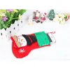熱い販売のクリスマスの装飾ストッキング卸売刺繍入りかわいいサンタクロースパターン